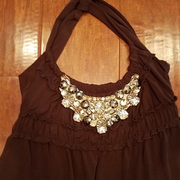 RAMPAGE TOP HALTER RHINESTONES NWT - Picture 2 of 7